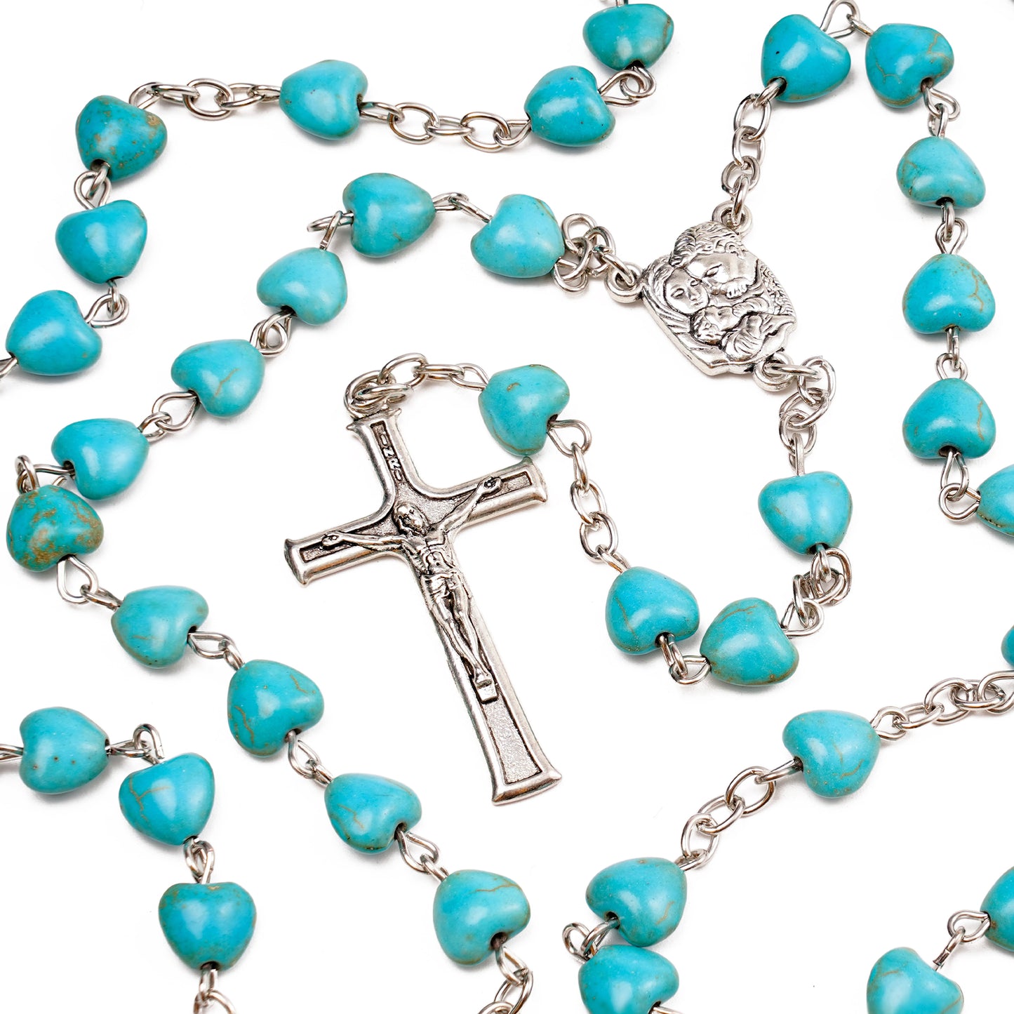 Turquoise Heart Rosary