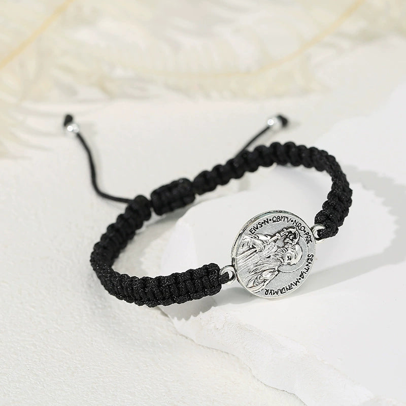Saint Benedict Medal Braided Bracelet