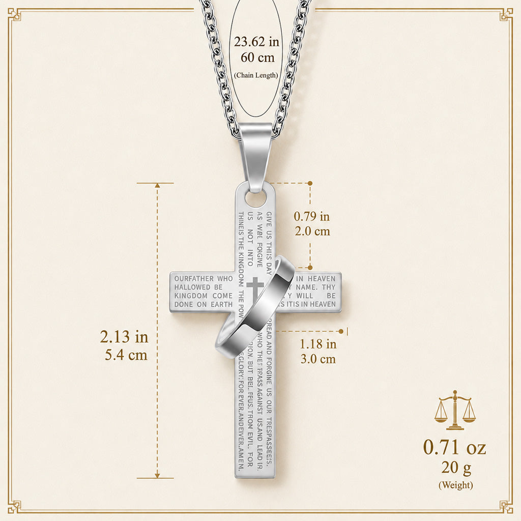 The Lord’s Prayer Cross Necklace — Wear Prayer and Strength Close