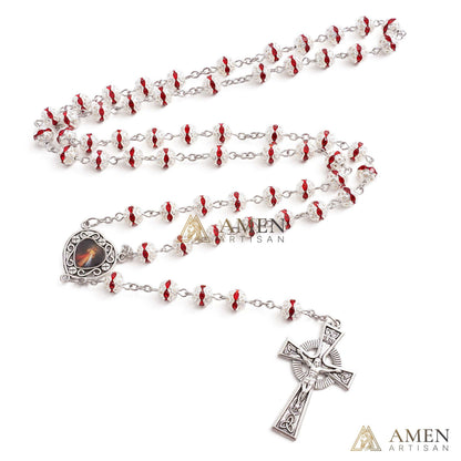 Alloy&Zirconia Bead Crucifix Rosary
