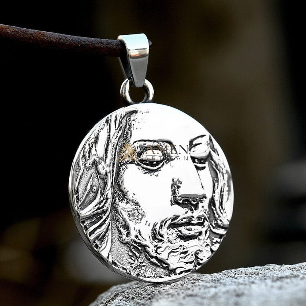 Jesus Sacred Icon Pendant Necklace Amen Artisan