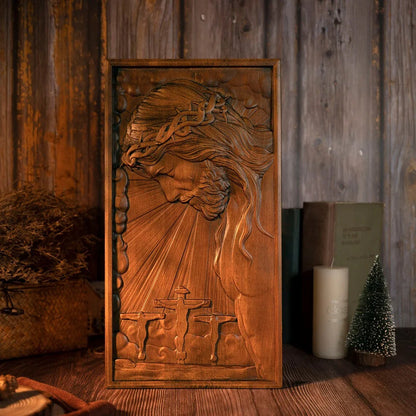Jesus of the Passion Wood Caring Amen Artisan
