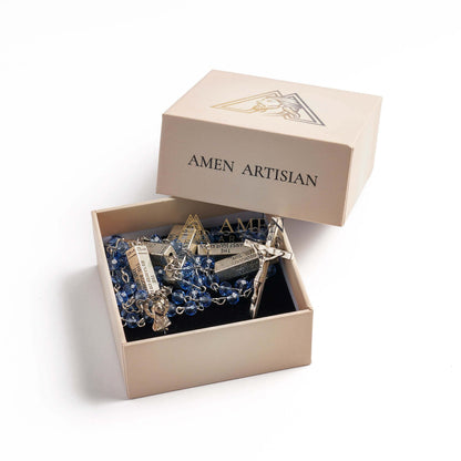【DEAL TODAY】The Mysteries Rosary Engraved Mystery Bar Amen Artisan