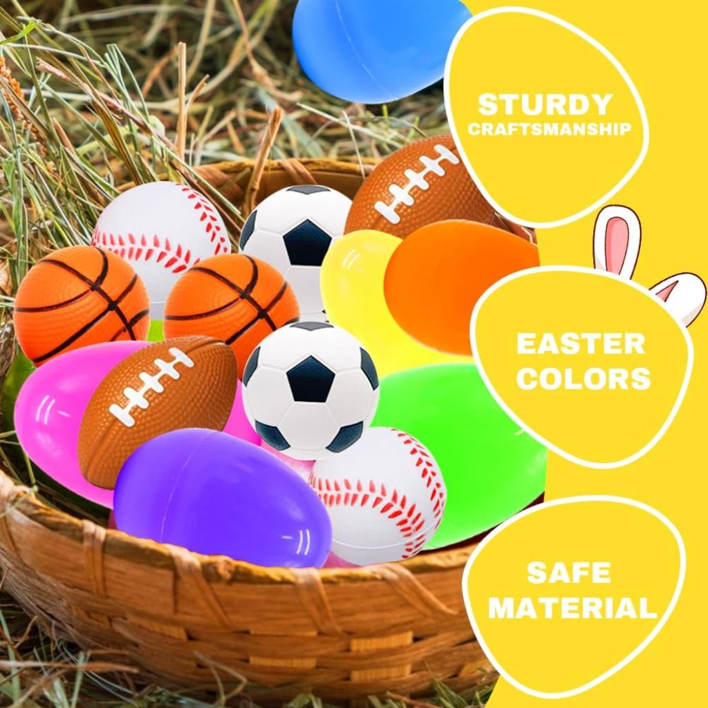 Prefilled Easter Eggs with Colorful Sports Easter Egg Gift Set  Amen Artisan