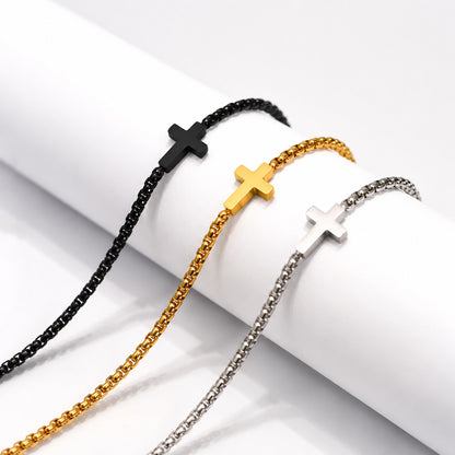 A Simple Daily Reminder of Faith — Titanium Steel Cross Necklace