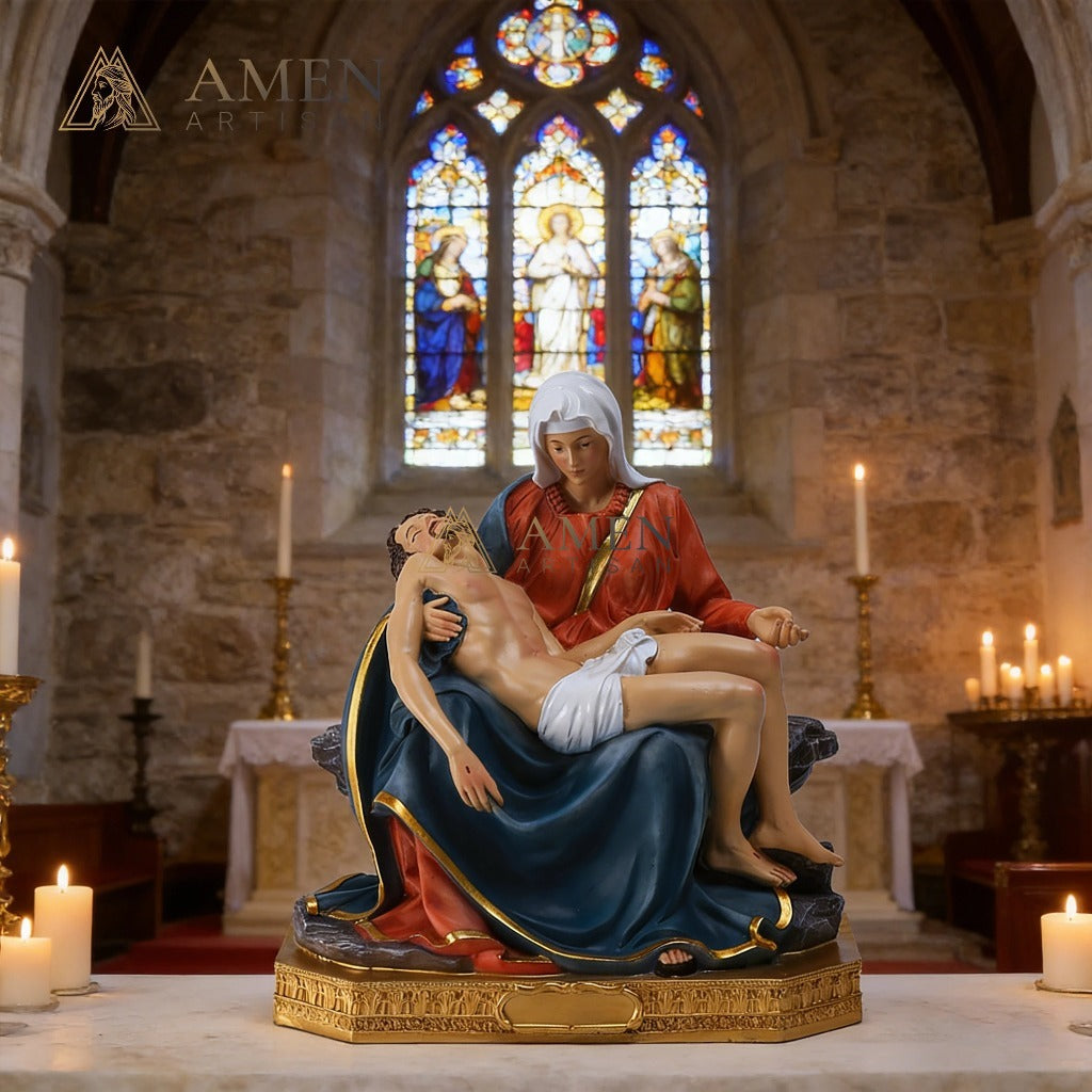 Mary with Jesus Pieta Statue  Amen Artisan