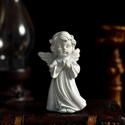 Vintage Fairy & Angel Sculpture | Whimsical Desktop Vignette, Miniature Enchantment