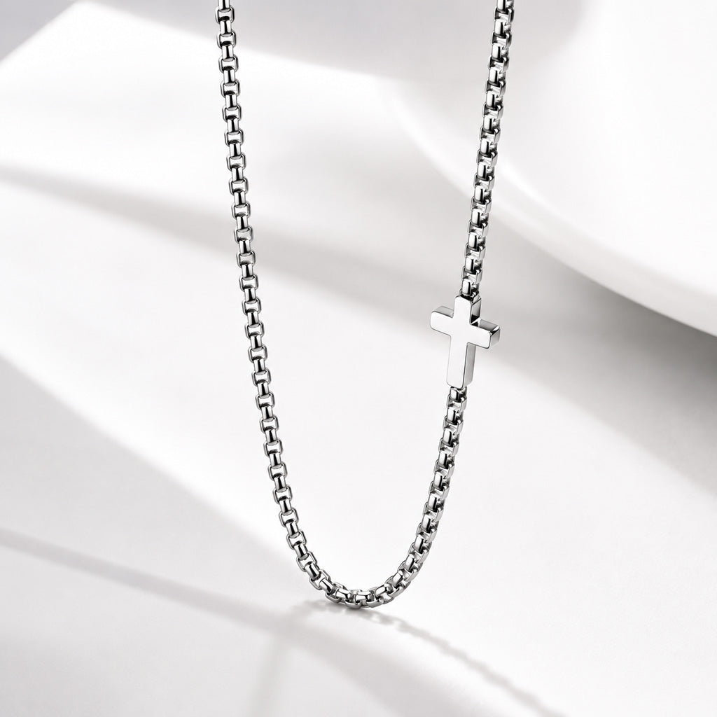 A Simple Daily Reminder of Faith — Titanium Steel Cross Necklace