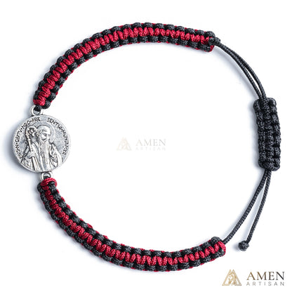 Saint Benedict Medal Braided Bracelet