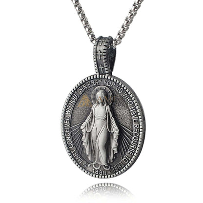 Virgin Mary Titanium Stee Pendent