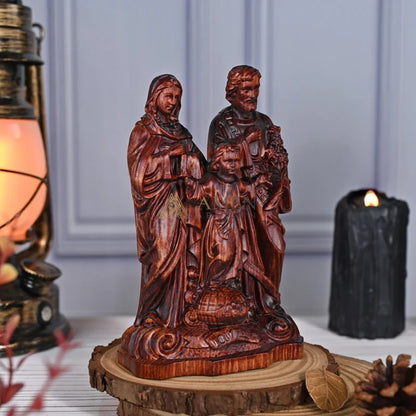 Holy Family Wood Carving