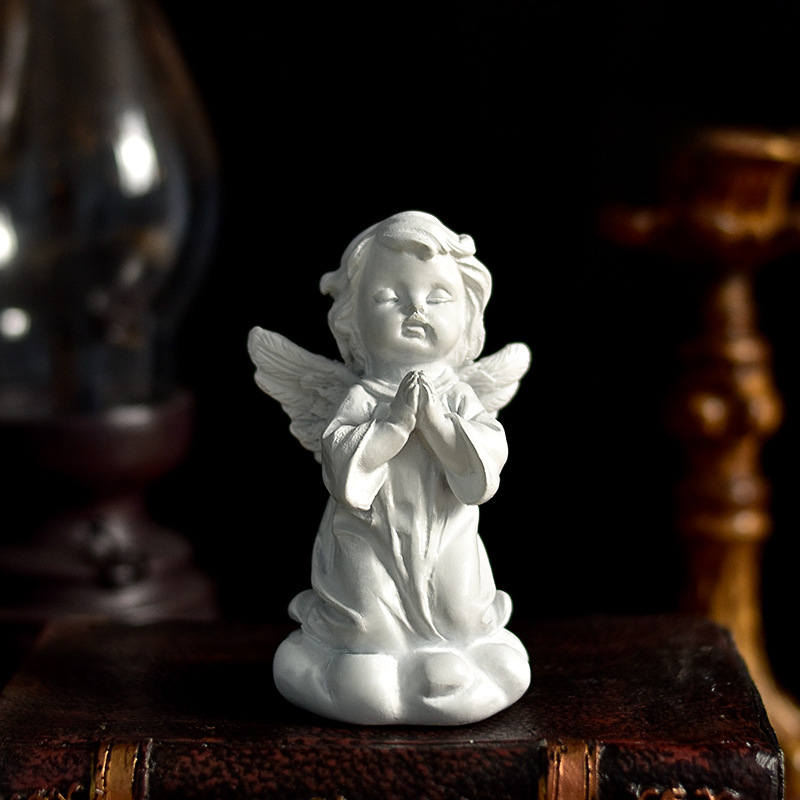 Vintage Fairy & Angel Sculpture | Whimsical Desktop Vignette, Miniature Enchantment