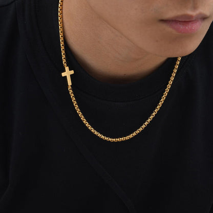 A Simple Daily Reminder of Faith — Titanium Steel Cross Necklace
