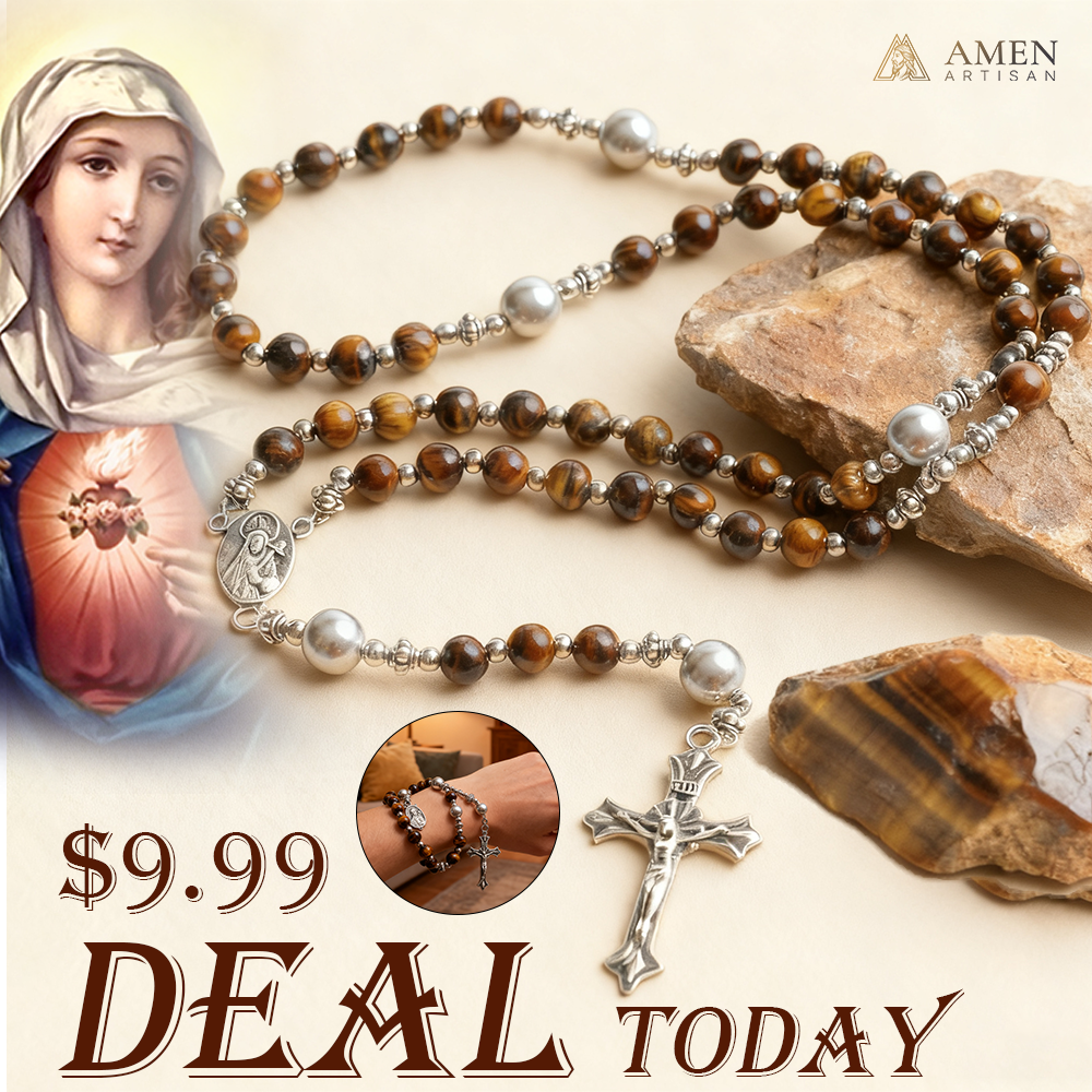 【Deal Today】Tiger's eye Rosary