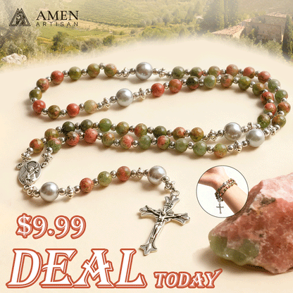 【Deal Today】Unakite Rosary