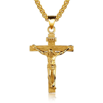 Vintage Crucifix Necklace Amen Artisan