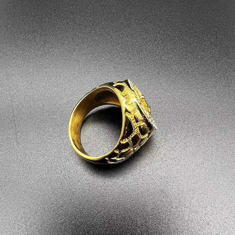 Amen Artisan Diamond Cross Christ Ring