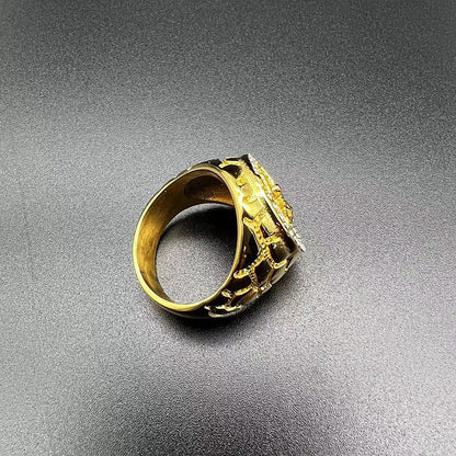 Amen Artisan Diamond Cross Christ Ring