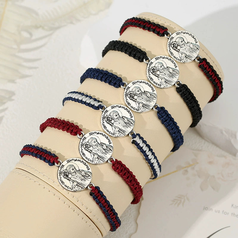 Saint Benedict Medal Braided Bracelet