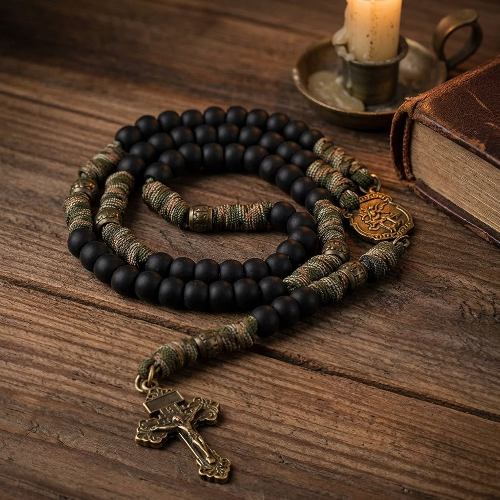 【Deal Today】Tactical Paracord Rosary – St. Michael Protection & Rugged Faith