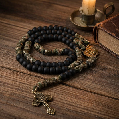 【Deal Today】Tactical Paracord Rosary – St. Michael Protection & Rugged Faith