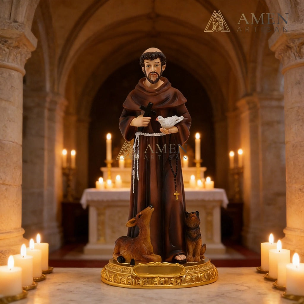 Saint Francis of Assisi Statue Amen Artisan