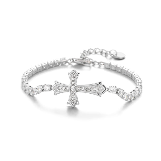 【DEAL TODAY】Faith Reminder Cross Bracelet with Adjustable Chain