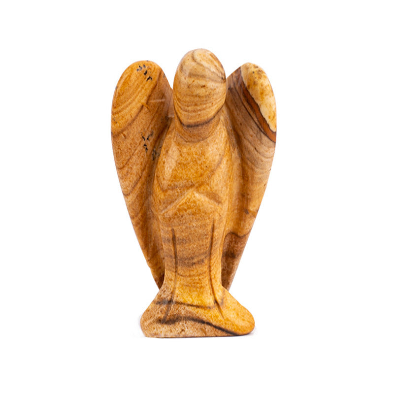 Hand-Carved Crystal Angel Frame – Peace, Guidance & Protection |  Amen Artisan