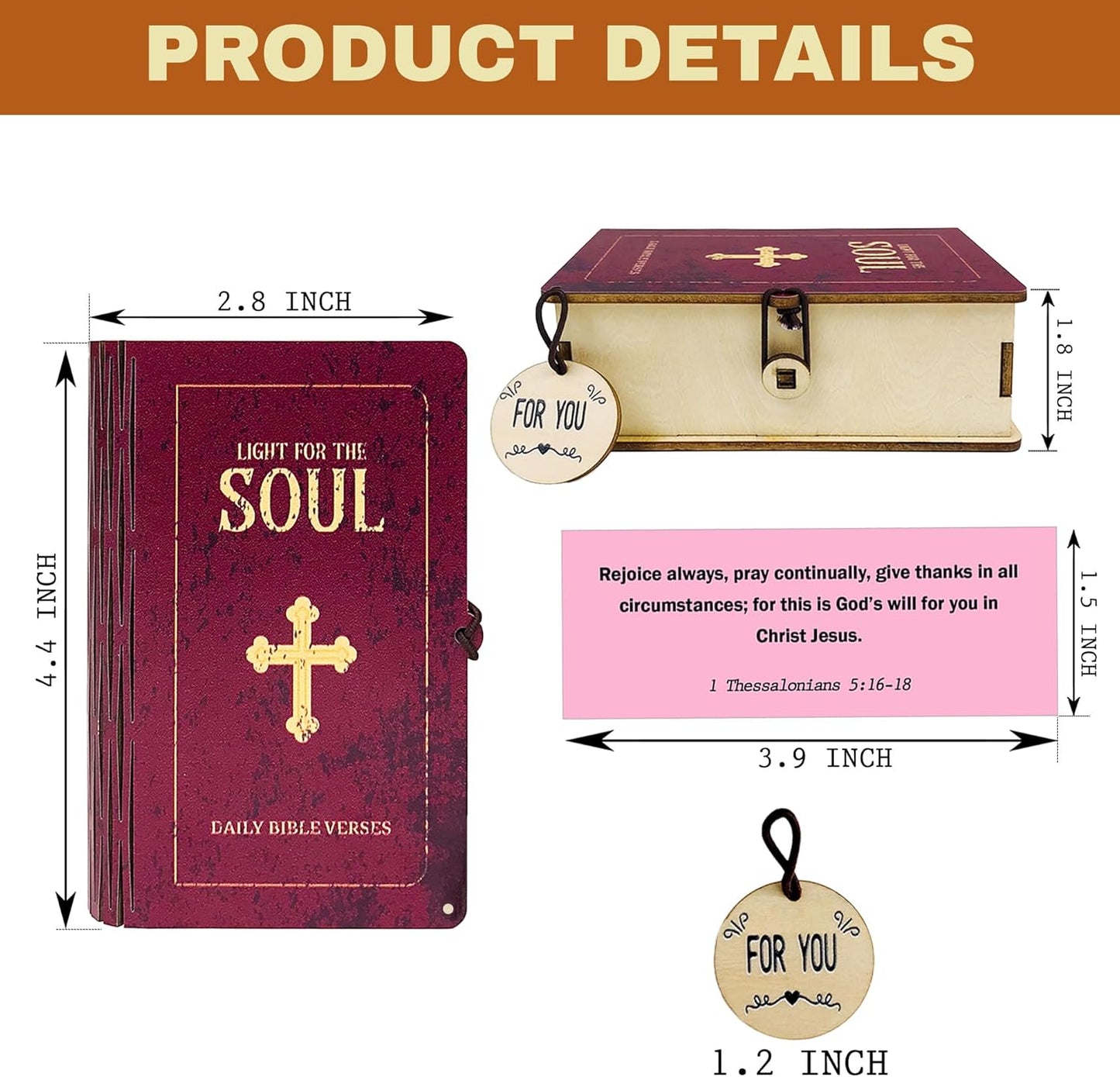 Handmade Wooden Bible Verses Box