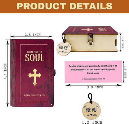 Handmade Wooden Bible Verses Box