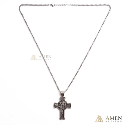Jesus Crown of Thorns Cross Pendant with Chain | Amen Artisan