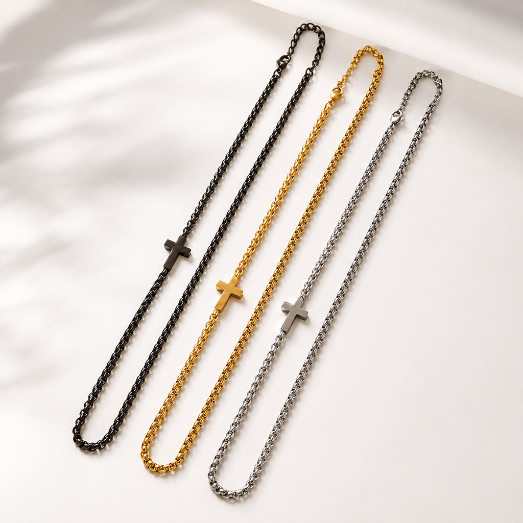 A Simple Daily Reminder of Faith — Titanium Steel Cross Necklace