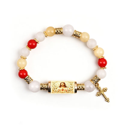 Sacred Grace Faith Bracelet Collection – Jesus & Blessed Mary Religious Bead Bracelets for Protection, Peace & Daily Wear