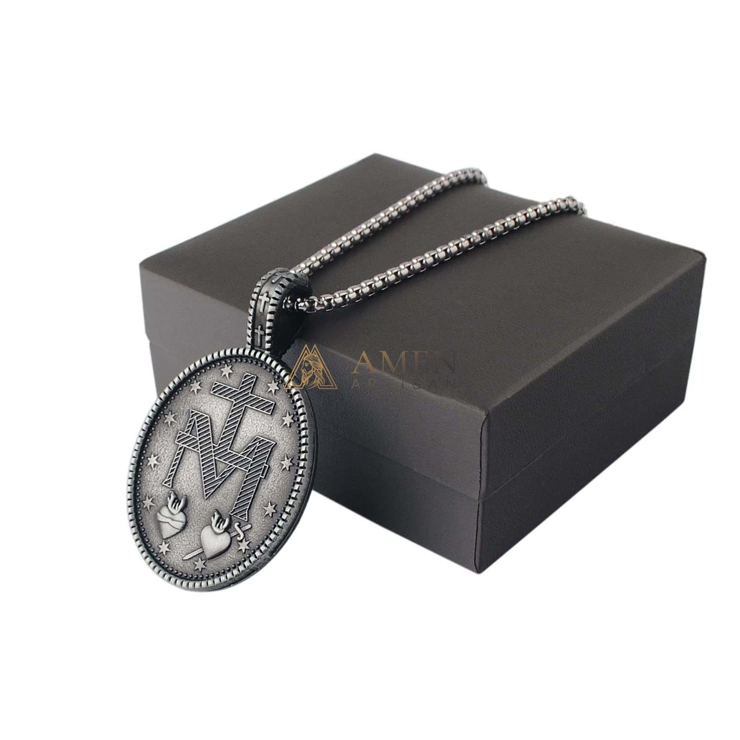Virgin Mary Titanium Stee Pendent