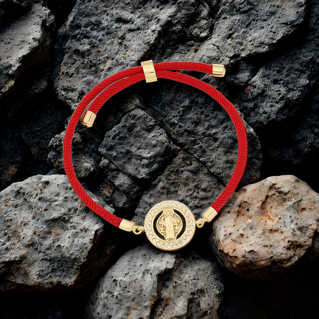 Saint Benedict Red Cord Bracelet Amen Artisan