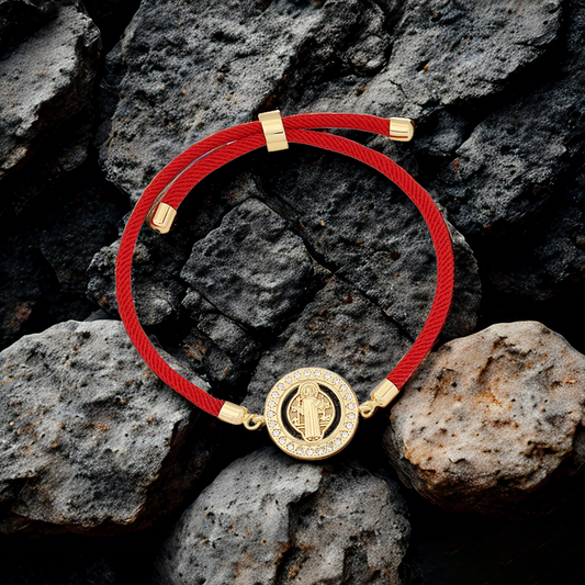 Saint Benedict Red Cord Bracelet Amen Artisan