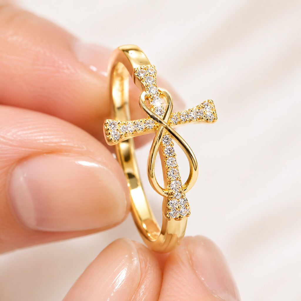 Wear Your Faith Cross Ring with Sparkling Zircon