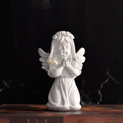 Little Angel Statue Figurine Amen Artisan