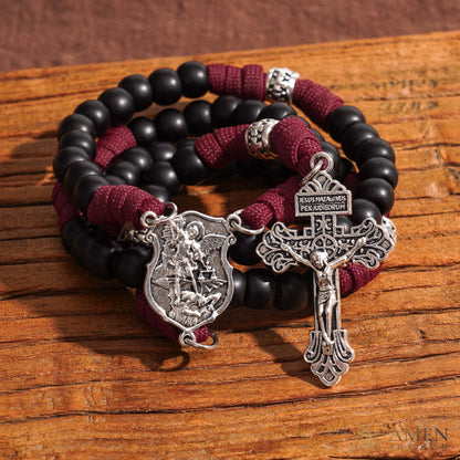 【Deal Today】Tactical Paracord Rosary – St. Michael Protection & Rugged Faith