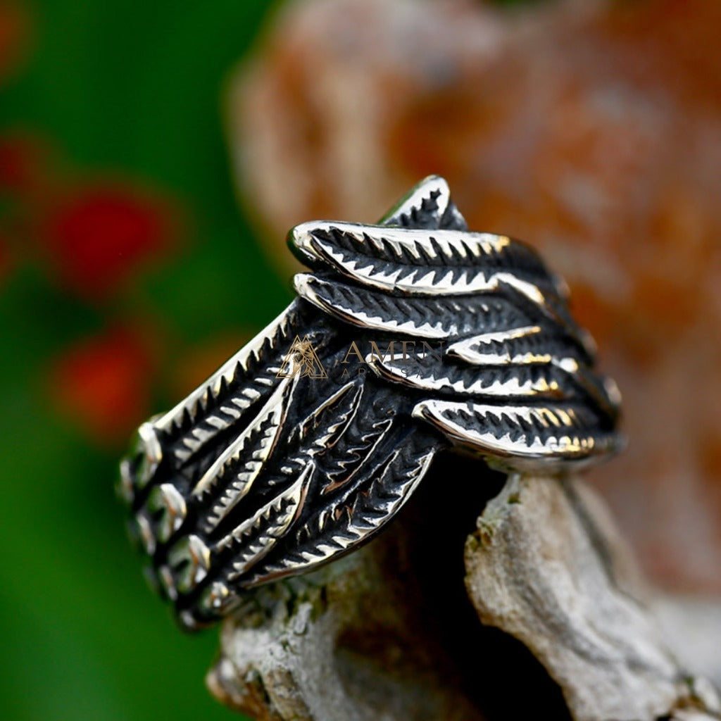 Holy Angel Wings Ring Amen Artisan