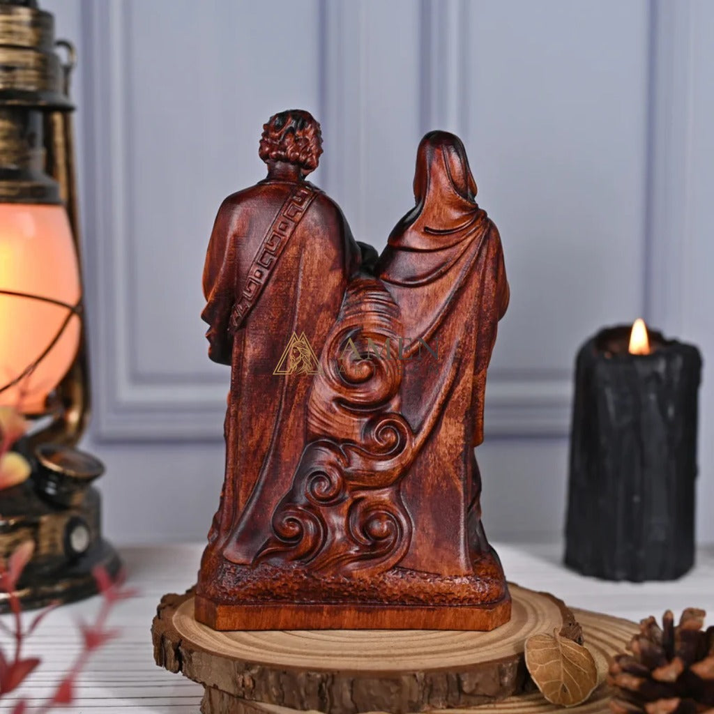Holy Family Wood Carving