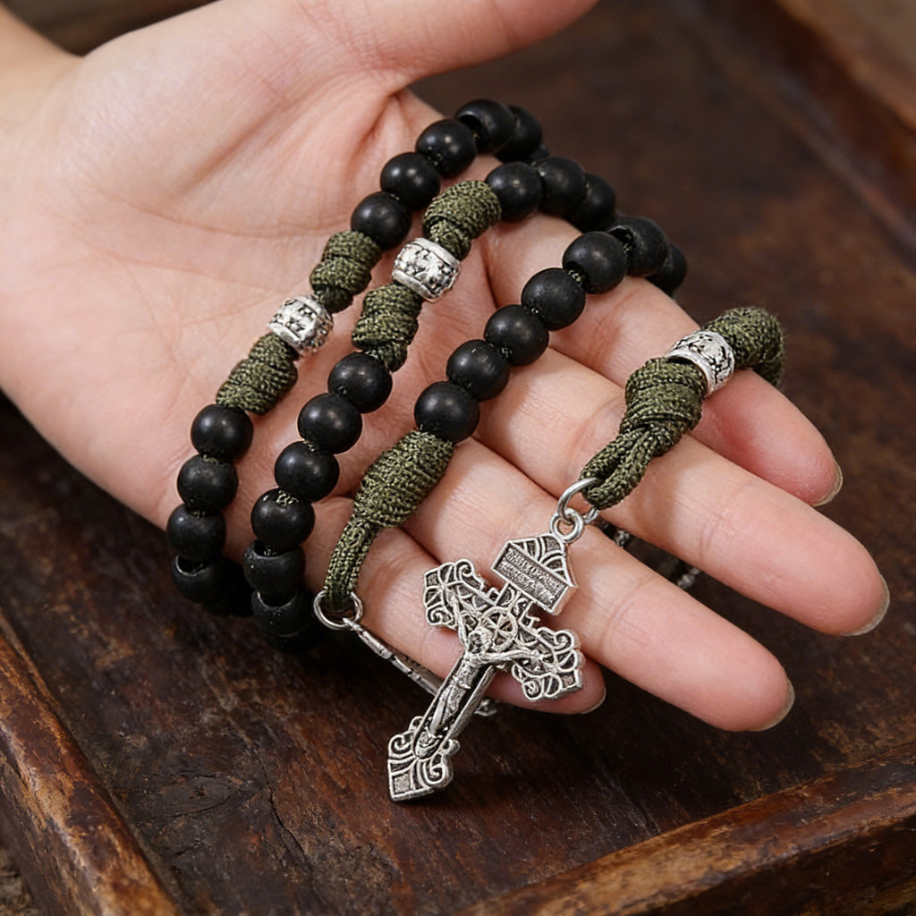 St. Michael the Archangel Tactical Paracord Rosary – Guardian of Courage Amen Artisan
