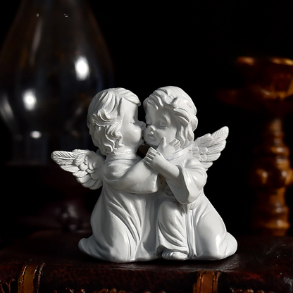 Vintage Fairy & Angel Sculpture | Whimsical Desktop Vignette, Miniature Enchantment