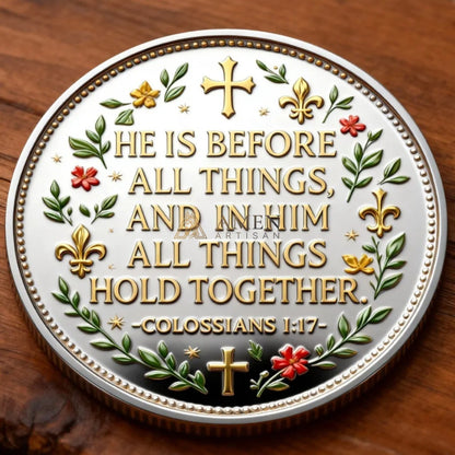 Jesus & Colossians 1:17 Commemorative Coin Amen Artisan