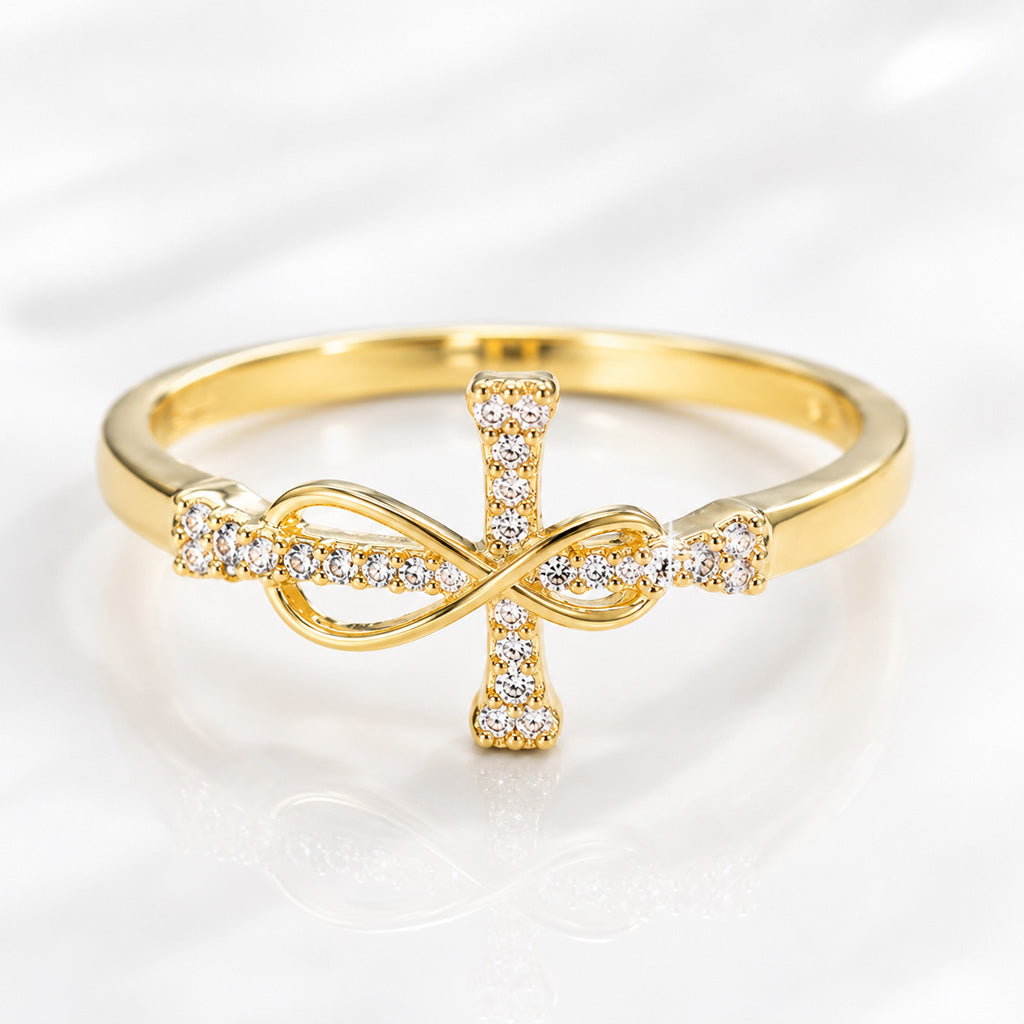 Wear Your Faith Cross Ring with Sparkling Zircon