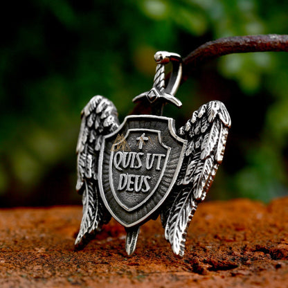 Saint Michael Shield Pendant Necklace Amen Artisan