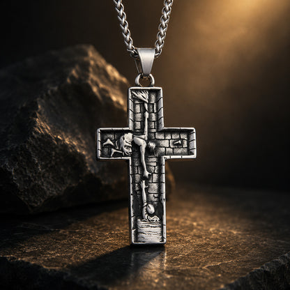 Vintage Cross Pendant Necklace Amen Artisan