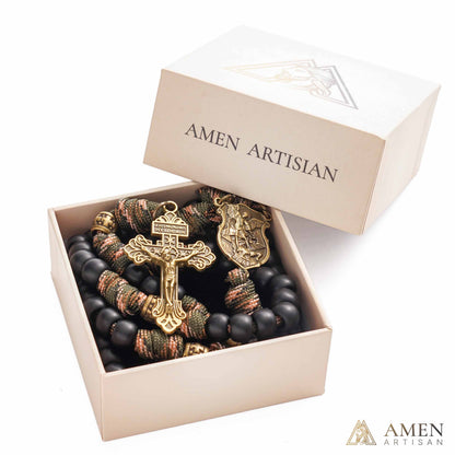 【Deal Today】Tactical Paracord Rosary – St. Michael Protection & Rugged Faith