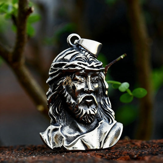 Jesus Head Pendant Necklace Amen Artisan