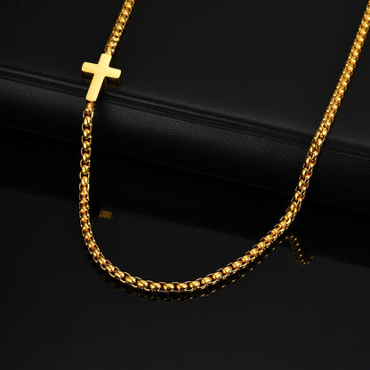 A Simple Daily Reminder of Faith — Titanium Steel Cross Necklace